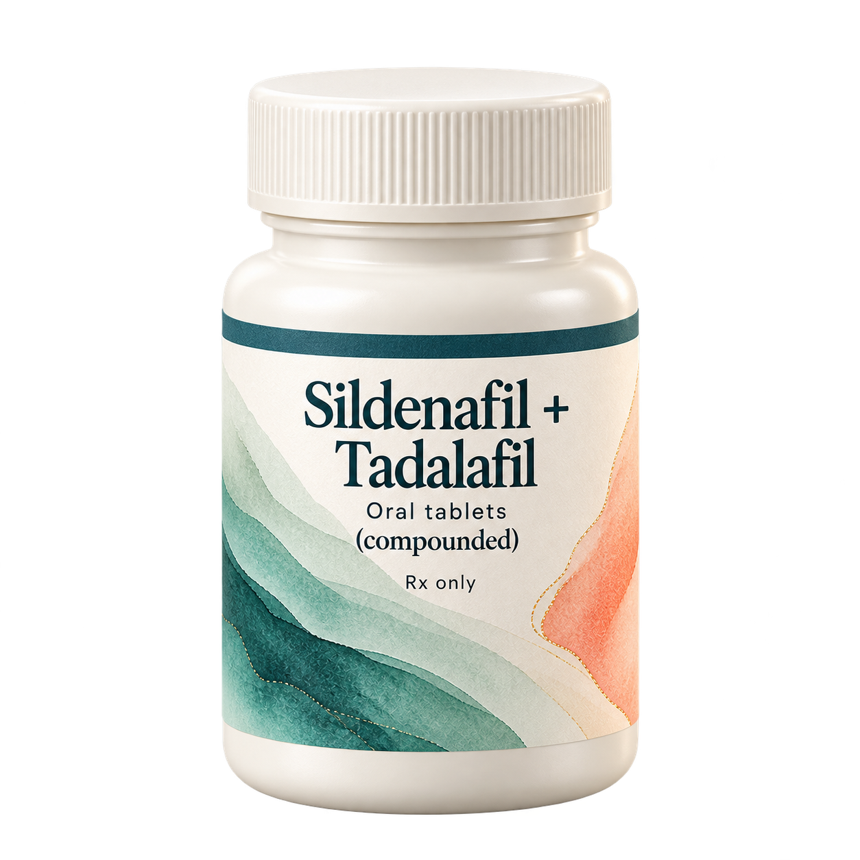 Illustrative unbranded Sildenafil + Tadalafil Oral tablets packaging